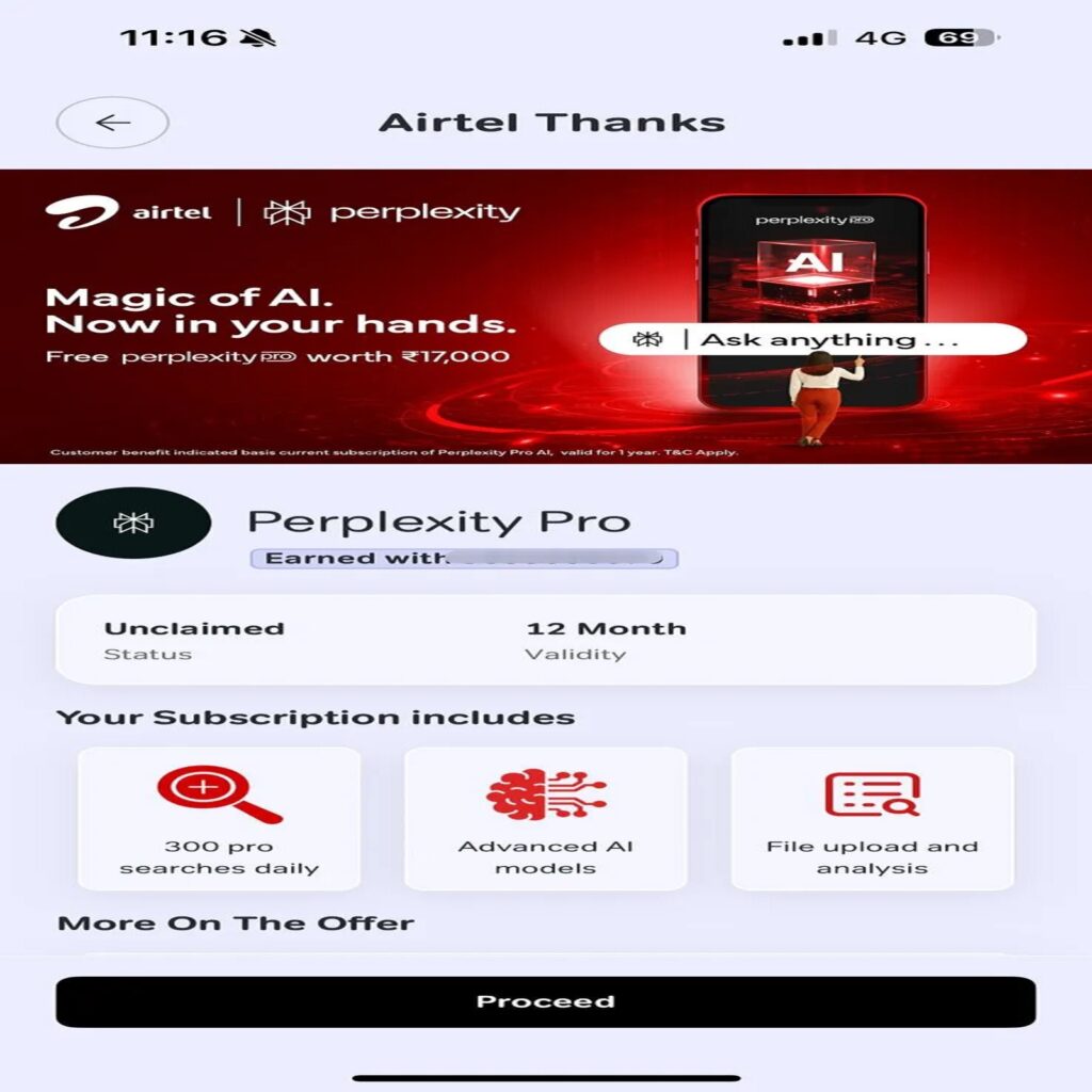 Airtel Perplexity Pro