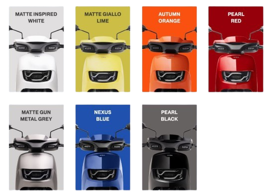 Hero VIDA VX2 Plus and VX2 Go different colors