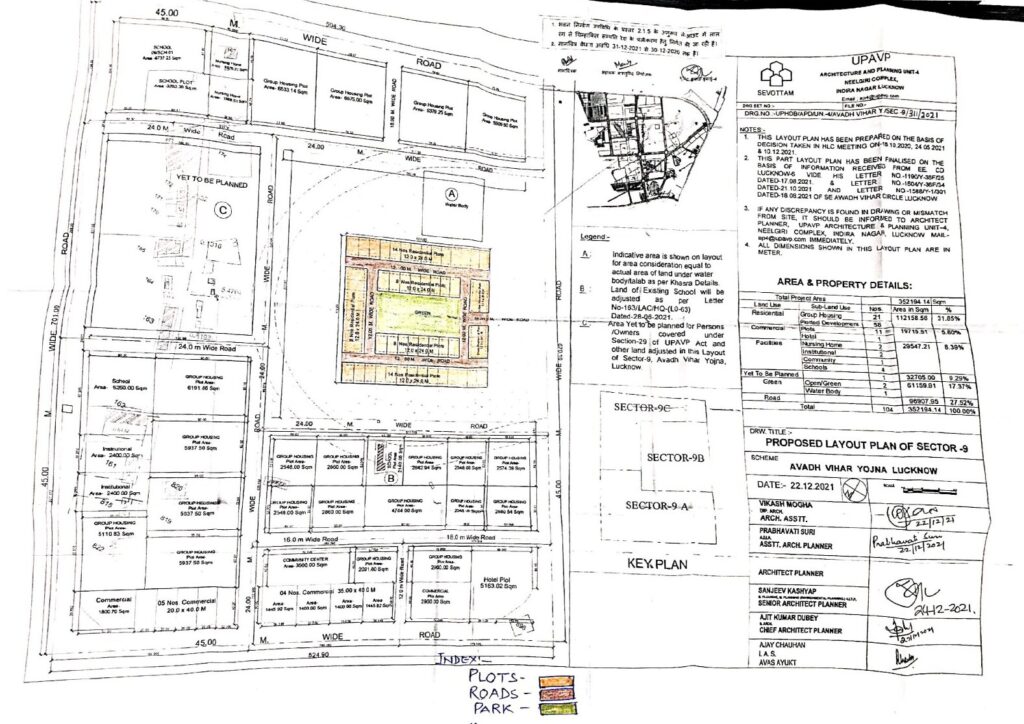 Avadh Vihar yojna sector 9 layout