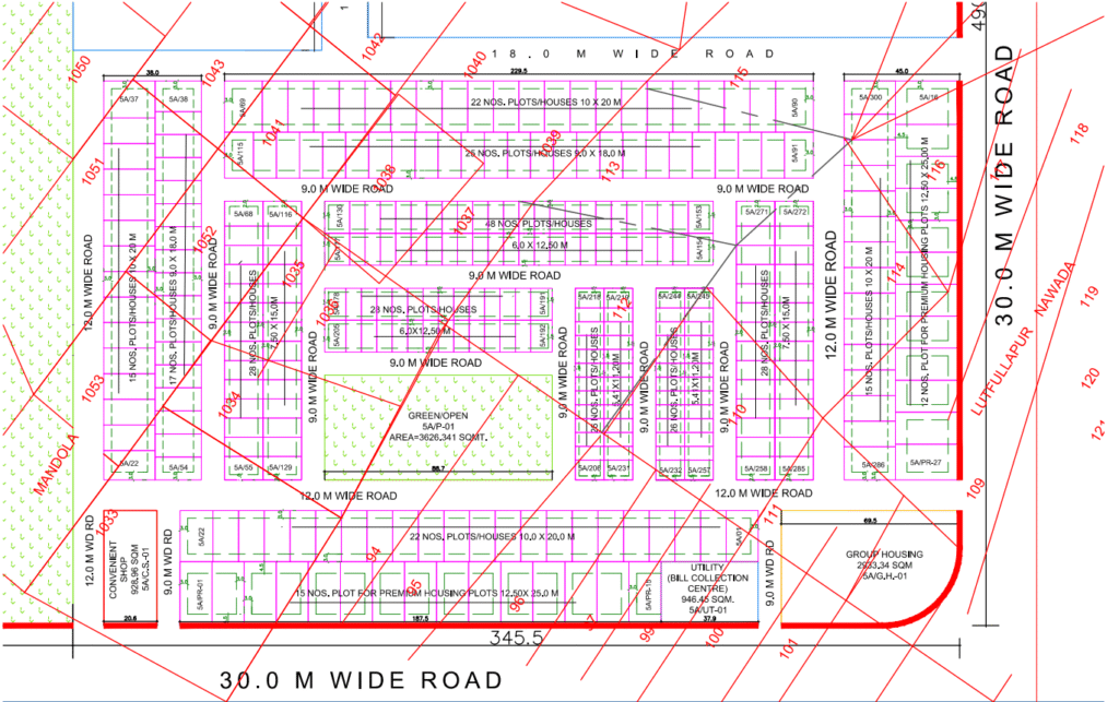 Mandola Vihar Yojna sarja layout