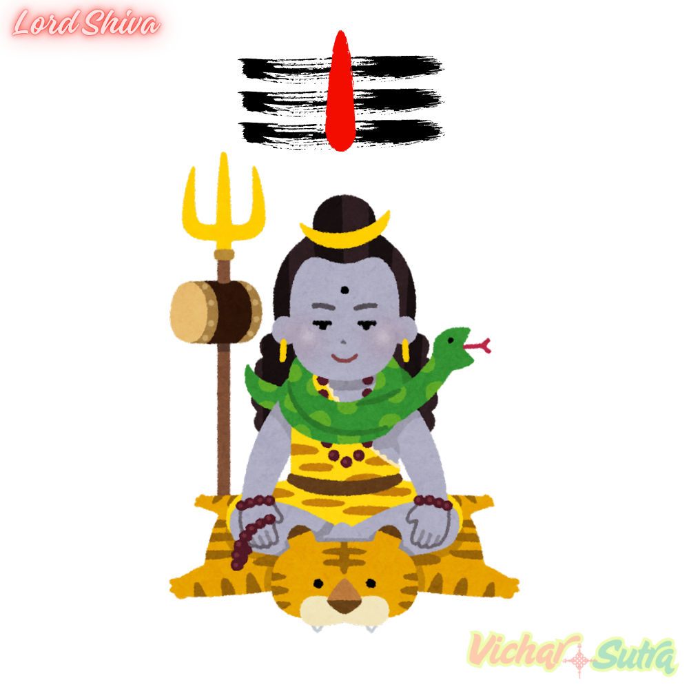 Lord Shiva meditating with Trishul and Damru during Sawan 2025 – Divine Trirajyog blessings