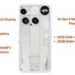 Front and back view of Nothing Phone 3 showing transparent design and dual camera